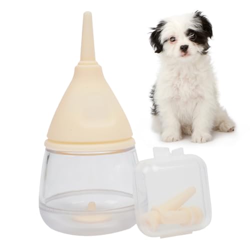 TARAKO Welpen-Stillflaschen,35 ml Cartoon-Wassertropfen-Design-Kätzchen-Flaschen | Kätzchenzubehör für Kleintiere, Flaschenfutterspender im Anti-Erstickungs-Design für Katzen und Hunde von TARAKO