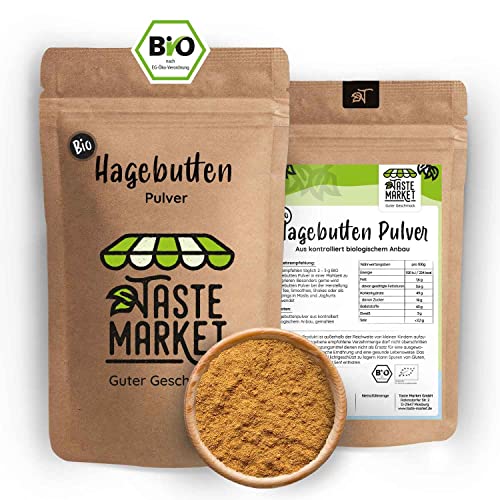 2 x 200 g Bio Hagebuttenpulver | natürlich und unbehandelt | Taste Market von TASTE MARKET Guter Geschmack