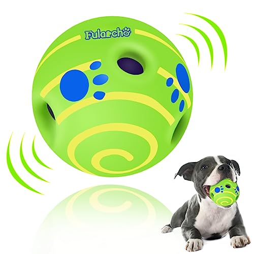 TAUCHGOE Wackelkicherball für Hunde, interaktives Hundespielzeug für Langeweile, langlebiger Wackelball, lustige Kicher-Geräusche, Wackelball, aktiver Rollball für kleine Hunde, 8,8 cm von TAUCHGOE