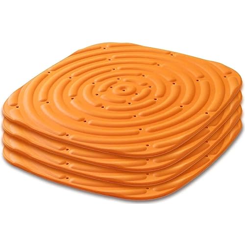 TAUIANE Hühnernestmatte, Hühnerstallmatte, Waschbare Hühnerstallmatte,Schwamm-Hühnernestmatte, Hühnerstall-Einstreumatten,Orange,4 PCS von TAUIANE