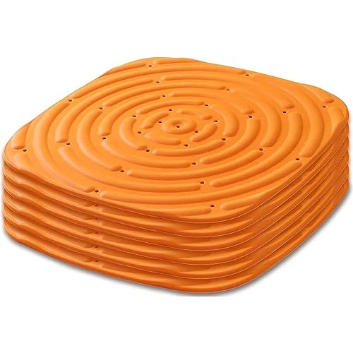 TAUIANE Hühnernestmatte, Hühnerstallmatte, Waschbare Hühnerstallmatte,Schwamm-Hühnernestmatte, Hühnerstall-Einstreumatten,Orange,6 PCS von TAUIANE