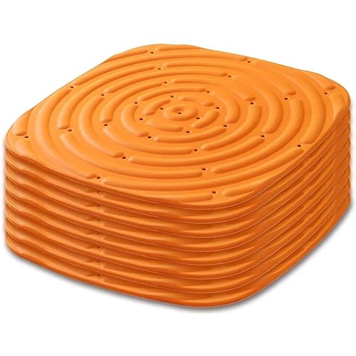 TAUIANE Hühnernestmatte, Hühnerstallmatte, Waschbare Hühnerstallmatte,Schwamm-Hühnernestmatte, Hühnerstall-Einstreumatten,Orange,8 PCS von TAUIANE