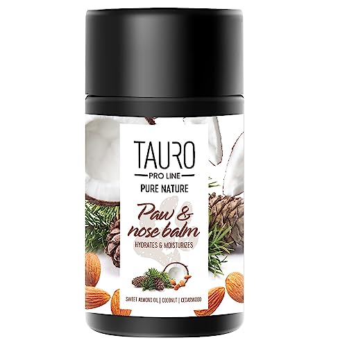 TAURO PROLINE Pure Nature Pfotenbalsam Hund - Nase & Pfotenschutz für Hunde - Nose and Paw Balm Hundefeuchtigkeitscreme für trockene Haut Professionelle Pflege oder Heimgebrauch, 75ml von TAURO PROLINE