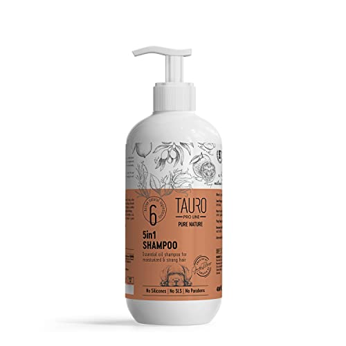 Tauro Pro Line Pure Nature 5in1 Shampoo für Hunde und Katzen Sulfat Parabene SLS frei Natürliche Zusammensetzung Pflegeprodukt mit ätherischen Ölen für sanftes Fell & Haut Tiefe Hydratation… von TAURO PROLINE