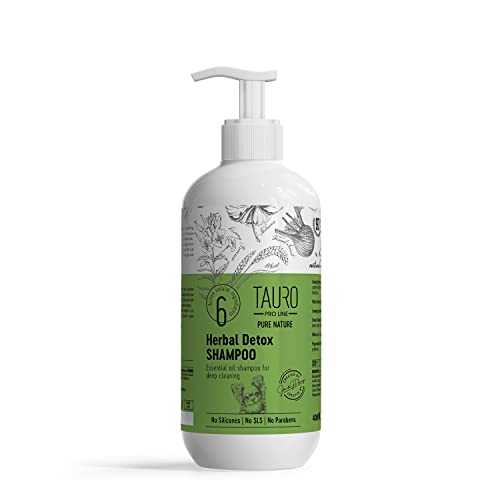 Tauro ProLine Pure Nature Herbal Detox Tiefenreinigung Sanfte Formel Haustier-Shampoo Gesunde Haut & Fellpflege Pflege für Hunde und Katzen mit ätherischen Ölen von TAURO PROLINE