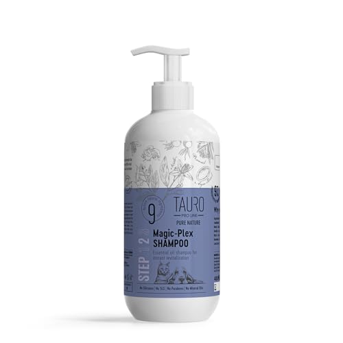 Tauro ProLine Pure Nature Magix Plex Shampoo Hunde und Katzen Sofortige Revitalisierung mit ätherischen Ölen für glänzende und gesunde Haut und Fell Ganz natürliches Pflegeprodukt von TAURO PROLINE