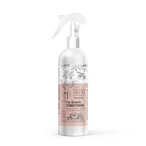 Tauro ProLine Pure Nature Promoting Leave-in Hunde und Katzen Natürliches Conditioner-Spray mit ätherischen Ölen für die tägliche Haut- und Fellpflege von Haustieren Stimuliert das Haarwachstum von TAURO PROLINE