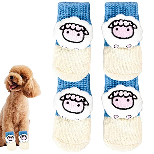 TAYSTE Socken für Hunde | Cartoon Grip Protector Anti-Rutsch-Socken für Hunde | Bequeme Socken ohne Pilling für den täglichen Gebrauch, Polyester, bruchfestes Hundezubehör für Outdoor, Spazierengehen von TAYSTE