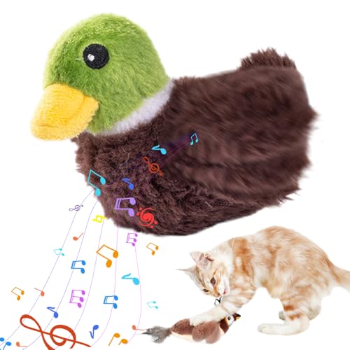 TBLMPNE Katzenspielzeug Vogel Katzen Spielzeug, Interaktives Katzenspielzeug Selbstbeschäftigung USB-Aufladung mit 3 Modi, Flapping Bird Cat Toy Katzenminze Spielzeug (C#-3) von TBLMPNE