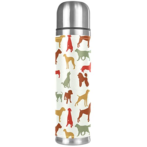 Isolierte Wasserflasche Edelstahl-Wasserflaschen Metall-Wasserflasche,Haustier Tier Hunde von TBOUOBT