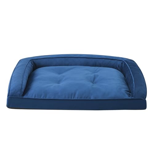 TCLEANOOL Hundesofa für kleine Hunde, waschbar, luxuriöse Hundesofa, Nackenrolle, mit wasserdichtem Futter und rutschfester Unterseite, Memory-Schaum, Hundesofa zum Schlafen, Haustierbett für kleine von TCLEANOOL