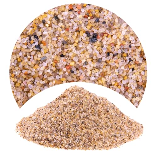 Aquariumsand Gold Bernstein Farbe 24kg 0,8-1,2mm von TD STONES