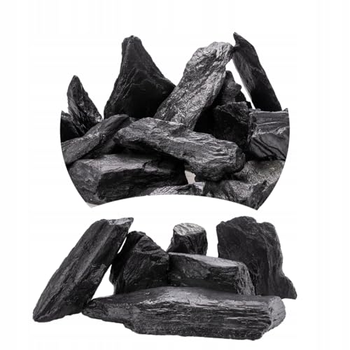 Deko Für Aquarium Schiefer Holzig Schwarz 10kg von TD STONES