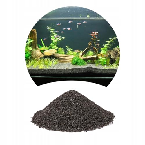 Schwarz Aquarium Sand 8kg 0,5-1mm von TD STONES