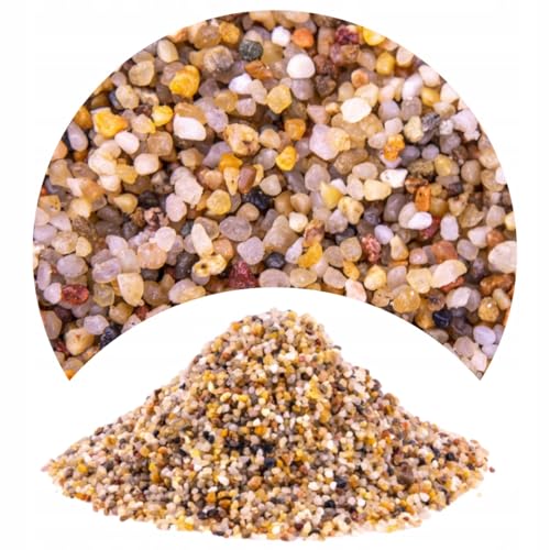 TD STONES Kies für Aquarium Dekoration Aquarium Kiesel Aquarium Unter Pflanzen Bernstein 2-3mm 8kg von TD STONES