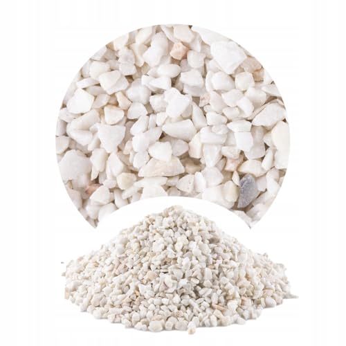 TD STONES Kiesel für Aquarium Dekoration Aquarium Kiesel Aquarium Malawi 24kg 1-4mm Weiß Griß von TD STONES