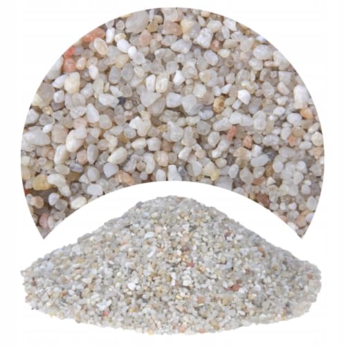 TD STONES Quarzkies für Aquarium Dekoration Aquarium Kiesel für Aquarium Hell 8kg 2-3mm von TD STONES