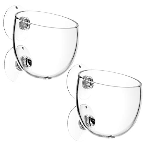 2 STK Aquarium Glas Cup Topf Aquarium Pflanzenhalter Cup Topf Mit Saugnäpfe Aquatische Pflanzen Halter Aquatic Holder Zubehör Aquarium Fish Tank für Vielfalt der aquatischen Vegetation von TDDL