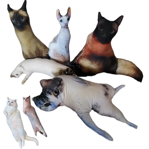 TDXHHW Katzenkissen, hässliches Katzenkissen, hässliches Kissen, 3D-Form, 34 cm, personalisierbar, hässliches Haustierkissen, Haustierliebhaber, Geschenk, Hundekissen, Haustier-Fotokissen, Geschenke von TDXHHW