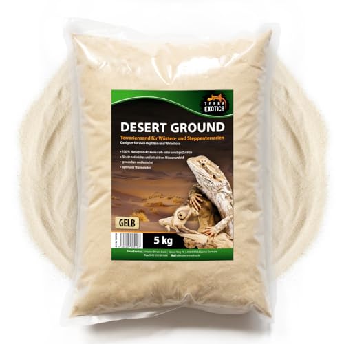 Terrariensand Desert Ground - in 5, 10 oder 25 Kg - Wüstensand für EIN natürliches Wüstenumfeld im Terrarium - natürlicher Bodengrund (5 Kg) von Terra Exotica