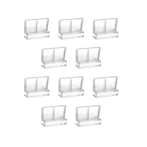 TECKEEN 10 x Aquarium-Abdeckungshalterung, transparente Glasabdeckungs-Clip-Halterung für randloses Aquarium von TECKEEN