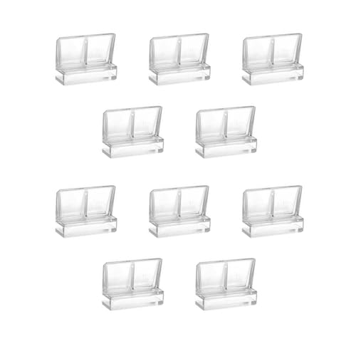 TECKEEN 10 x Aquarium-Abdeckungshalterung, transparente Glasabdeckungs-Clip-Halterung für randloses Aquarium von TECKEEN