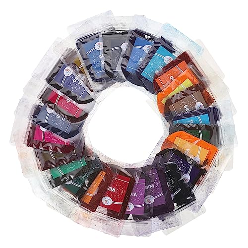 TEHAUX 24 Tie-dye-Pulver Farbstoff-kit Pulver-krawattenfarbe Epoxy-pigmentpulver Stofffärbekraft Batikpulver Zum Batikfärben Textilfarbe Schmücken Synthetisches Farbpulver Kind Natürlich von TEHAUX