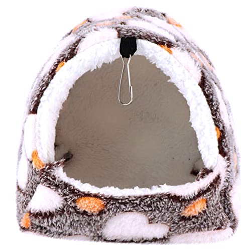 TEHAUX Hängematte Für Hamster Zwergenversteck Käfigzubehör Schlafendes Winterhängebett Für Hamster Hamster-hängematte Hamster Haustierbett Meerschweinchen Hausratte Flanell Baumwolle von TEHAUX