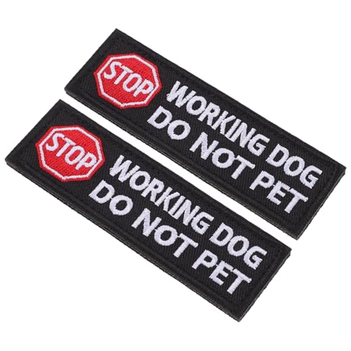 TEHAUX Hundegeschirr-Identifier Pet Training Patches 2 Pack Service Dog Tag Bestickte Aufkleber Weich Sanft von TEHAUX