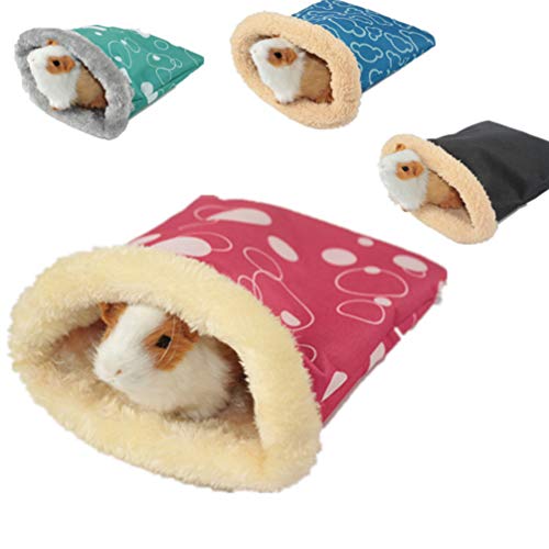 TEHAUX Rattenbetten Hamster- Kuschelsack Hamster Wickeln Plüsch-Hamster-Schlafsack Guinea-beutelbett Versteck Aus Guinea-fleece Hamster Winterbett Meerschweinchenbetten Igelkäfig Haustier von TEHAUX