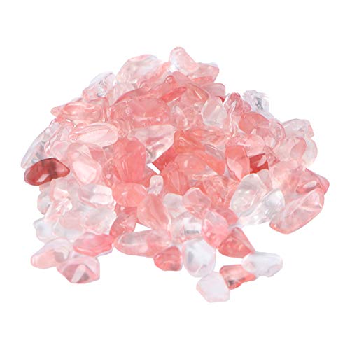 TEHAUX Rose Natürlicher Rosa Dekorativer Kristallstein für Aquarienkiesel Unregelm??ige Edelsteinfelsen Heimdekoration für Blument? Aquarien (100 G 5–7 Mm). Aquariumdekoration von TEHAUX