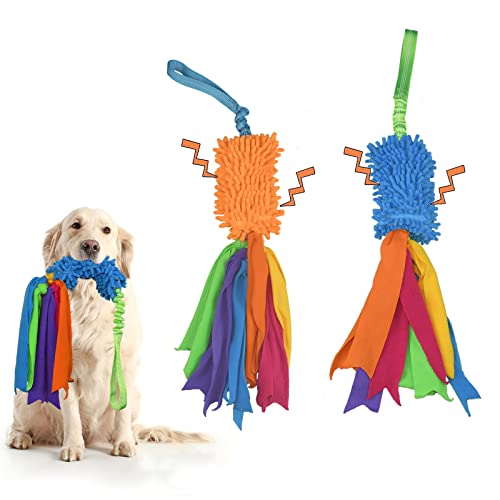 TEKCAM 2 Pack Mop Bite Tug für Agility Dog Quietschenden Hunden Seil Spielzeug Outdoor Chasing Kauspielzeug Interaktives Agility Dog Fun Hundespielzeug für Kleine Mittlere Große Hunde von TEKCAM