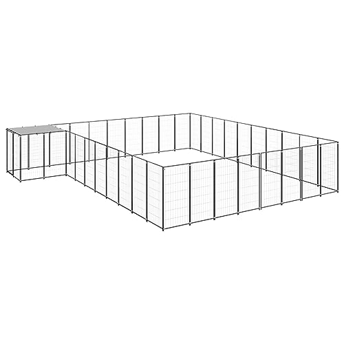 Startseite Möbel Hundehütte schwarz 25,41 m² Stahl von TEKEET