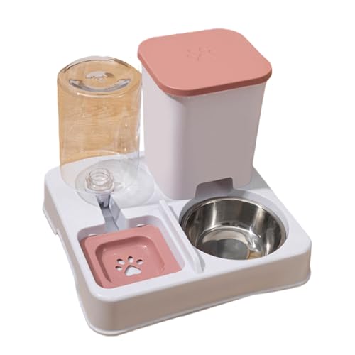 2-in-1-Futterspender für kleine Hunde und Katzen, Futterspender mit Doppelnapf und Wasserspender, Haustiergeschirr für Katzen 2-in-1-Futterspender für kleine Hunde und Katzen, Futterspender mit Doppelnapf und Wasserspender, Haustiergeschirr für Katzen von TEMOOUES