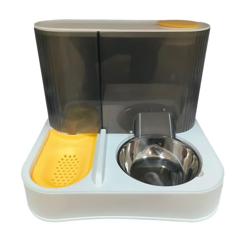 Automatisches Nachfüllen von Wassernapf und Futternapf für Haustiere mit herausnehmbarem Edelstahl-Tablett, Anti-Kipp-Basis für kleine Tiere, abnehmbares Doppelkatzen-Geschirr-Set Automatisches Nachfüllen von Wassernapf und Futternapf für Haustiere mit herausnehmbarem Edelstahl-Tablett, Anti-Kipp-Basis für kleine Tiere, abnehmbares Doppelkatzen-Geschirr-Set von TEMOOUES