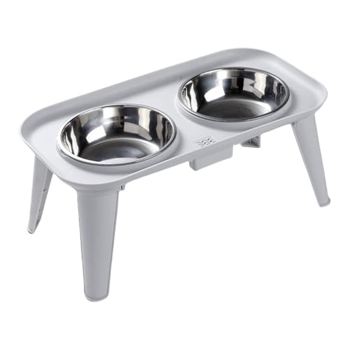 Erhöhter Futternapf aus Edelstahl mit Nackenentlastung und auslaufsicherem Boden für große Hunde/Katzen Erhöhter Futternapf aus Edelstahl mit Nackenentlastung und auslaufsicherem Boden für große Hunde/Katzen von TEMOOUES