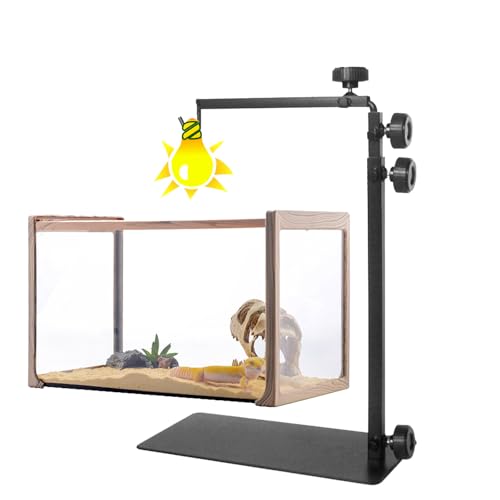 TEMU-SC Reptile Lamp Stand, Reptilienlampenständer für Habitatkäfig, stütze für reptilenterrarium-lichtständer, Support réglable en Forme de dôme Pour Reptile(41 à 95 cm) von TEMU-SC