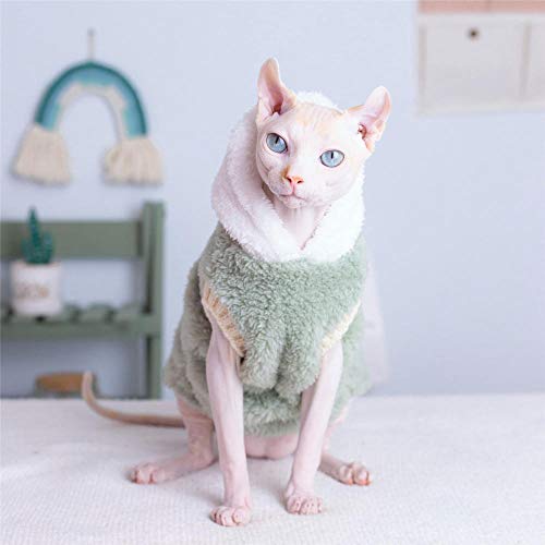 TENGTUD Haarlose Katzenbekleidung, Kätzchen-Haustierbedarf für mit Hut, Sphynx Katzen-Kleidung, Größe XXXL von TENGTUD