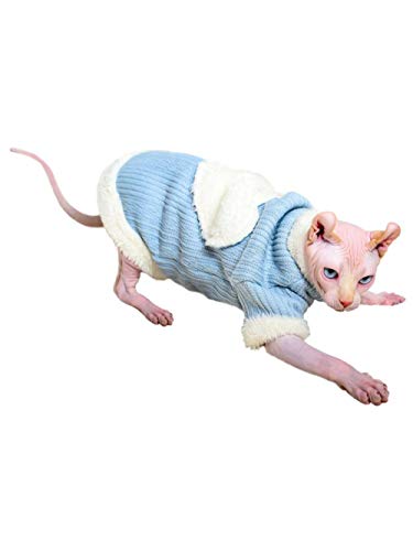 TENGTUD Haarlose Katzenkleidung, Sphynx/Devon-Katze Herbst und Winter sowie samtverdickende Kleidung-M. von TENGTUD