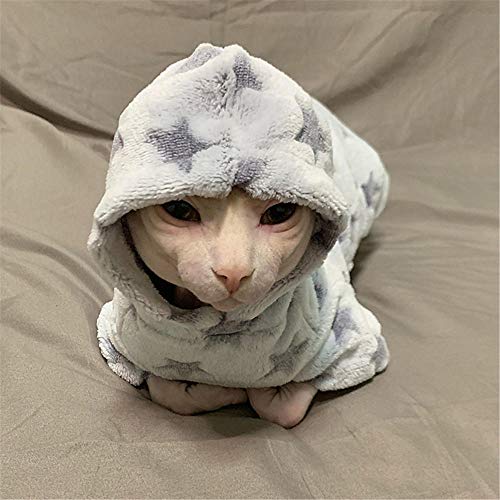 TENGTUD Hairless Kleidung, Sphynx/Devon Herbst und Winter verdicken mit Hut Kleidung von TENGTUD