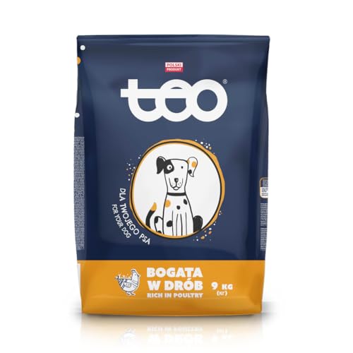 TEO Trockenfutter für ausgewachsene Hunde reich an Geflügelfleisch 9 kg von TEO