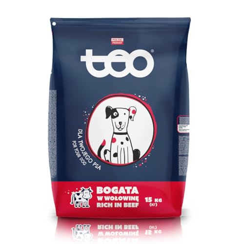 TEO Trockenfutter für ausgewachsene Hunde reich an Rindfleisch, 15 kg von TEO
