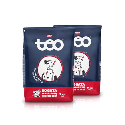 TEO Trockenfutter für ausgewachsene Hunde reich an Rindfleisch 2 x 9 kg von TEO