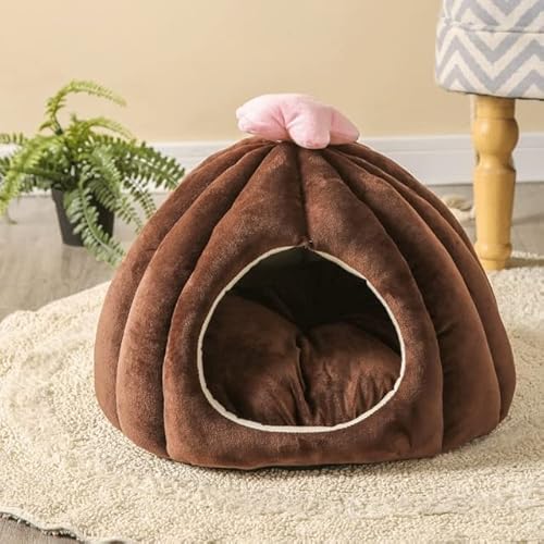 Haustier Hundebett Zwinger Welpenbett Hundehütte Haustier Warmes Bett Für Kleine Hündchen Matte Waschbares Hundebett Winter Warme Häuser Für Hündchen von TEPOK