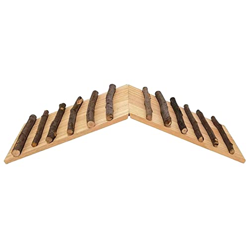 Kleintier-Hamsterbrücke aus Holz für Spielzeuge, Treppen, Fitnessstudio, Brücke, Klettern, für Kleintiere, Hamsterbrücke, Holz von TERNCOEW