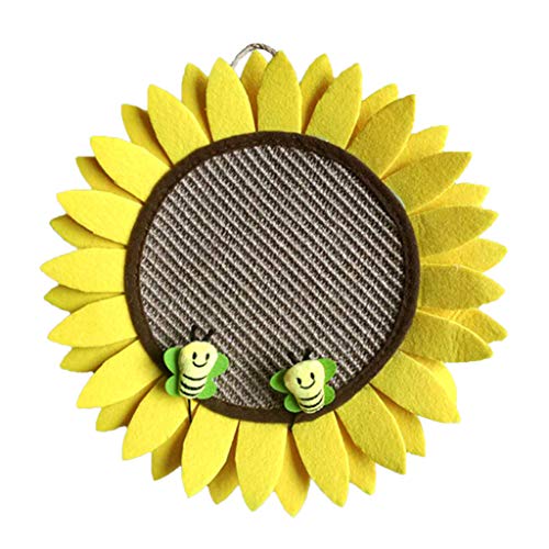 Natürliche Sonnenblume, niedlich, für Kratzpads, Sisal-Kratzbrett, platzsparendes Spielzeug, Schleifgerät, Verschleiß- und Kratzfestigkeit, schützt Möbel, einfache Installation, Haustierzubehör, von TERNCOEW