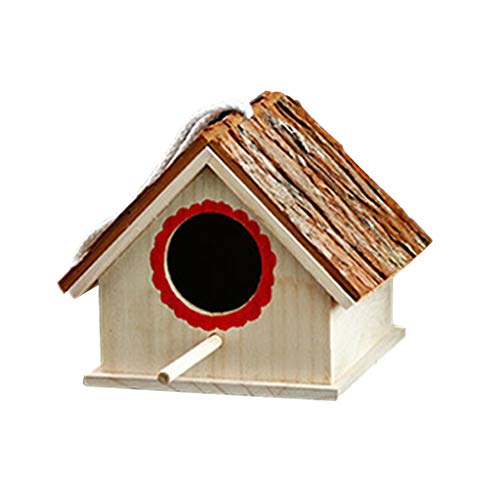 Nest für Vogelkäfig, 15,2 cm, fördert die Zucht und das Nisten, Metallhalterung für kleine Papageien, Vogelhaus-Set aus Holz von TERNCOEW