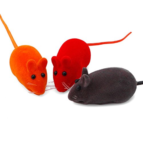 TERNCOEW 5 Stück für Teaser-Spielzeug, lustiges quietschendes Mäuse-Spielzeug, interaktives Spielzeug, Cartoon-Maus-Spielzeug für Pflege und Innenbereich von TERNCOEW