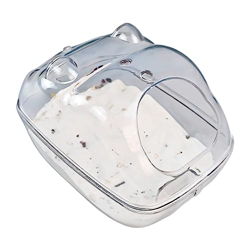 TERNCOEW Hamstersand Badezimmer Kunststoffe Sandbad Behälter Sandkasten Transparent Badesandschale für Meerschweinchen Hamster Badesandschale Bad Sandkasten Haus Badbehälter für Hamster von TERNCOEW