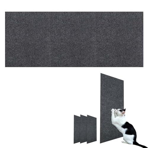 DIY Climbing Cat Scratcher, Katzen Kratzmatte Selbstklebend, Cat Scratcher Klebend, Kratzmatte Katze Selbstklebend, Katzenteppich Selbstklebend (30 * 100cm/11.8 * 39.4in,Dunkelgrau) von TETGSET